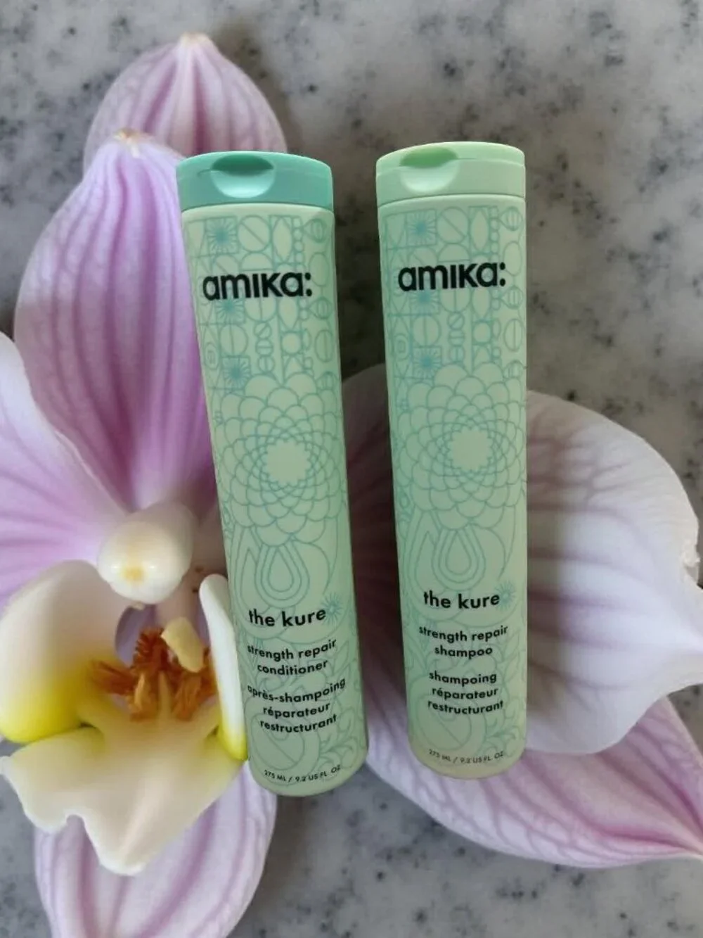 Amika Strength Hair Repair Routine Set Kure Shampoo Conditioner 9.2 oz